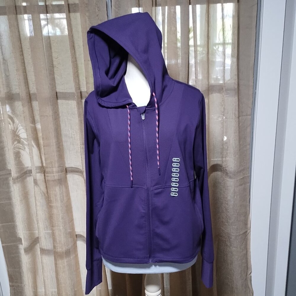 Women's Champion Zip Up Hooded Jacket/Purple Size 2XL Retail $65.00. NWT.